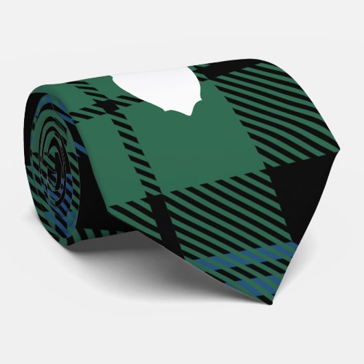 Personalisiert Tartan Christmas Clan Campbell Kari Krawatte (Gerollt)