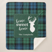 Personalisiert Tartan Christmas Clan Campbell Kari Sherpadecke (Vorderseite)