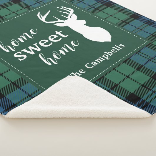 Personalisiert Tartan Christmas Clan Campbell Kari Sherpadecke (3/4)