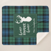 Personalisiert Tartan Christmas Clan Campbell Kari Sherpadecke (Vorderseite (Horizontal))