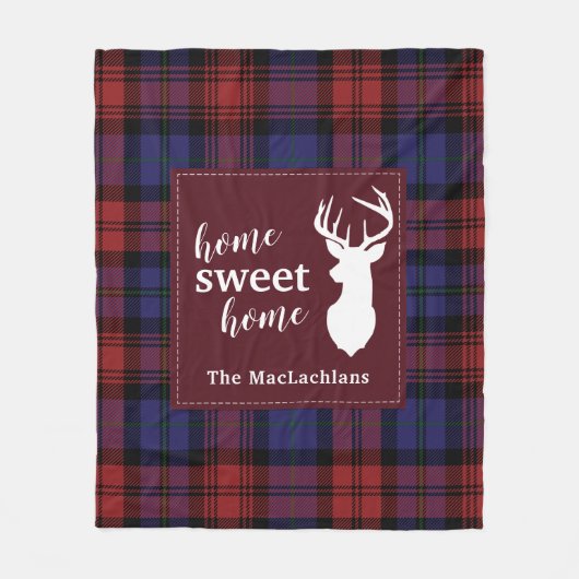 Personalisiert Tartan Christmas Clan MacLachlan Fleecedecke (Vorderseite)