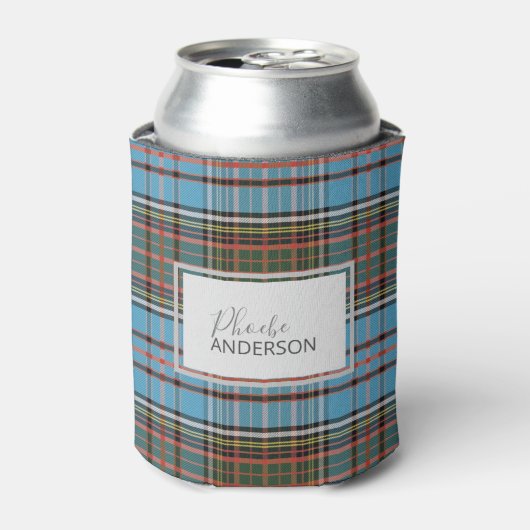 Personalisiert Tartan Clan Anderson Kariert Light  Dosenkühler (Kanne Vorderseite)
