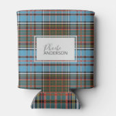 Personalisiert Tartan Clan Anderson Kariert Light  Dosenkühler (Rückseite)