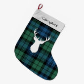 Personalisiert Tartan Clan Campbell Kariert Großer Weihnachtsstrumpf (Vorderansicht (hängend))