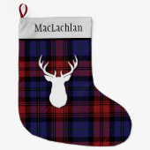 Personalisiert Tartan Clan MacLachlan Kariert Großer Weihnachtsstrumpf (Vorderseite)