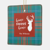Personalisiert Tartan Karierter Weihnachtsklan Wil Keramikornament (Links)