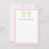 Personalisiert Tassel Papel Picado Pink Grüne Fies Dankeskarte (Vorderseite)