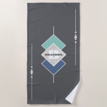 Personalisiert Taupe Elegantes Badetuch