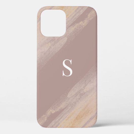 Personalisiert Taupe Mauve Neutral Modern Einfach Case-Mate iPhone Hülle (Rückseite)