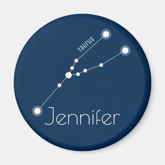 Personalisiert Taurus Zodiac Constellation Magnet (Vorne)