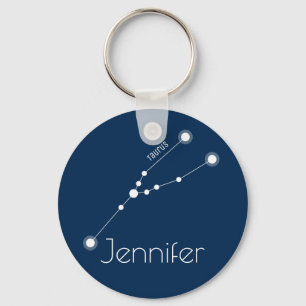 Personalisiert Taurus Zodiac Constellation Schlüsselanhänger