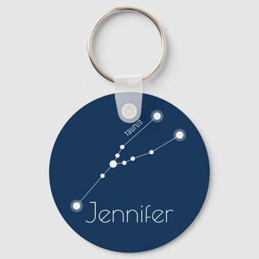 Personalisiert Taurus Zodiac Constellation Schlüsselanhänger (Vorderseite)