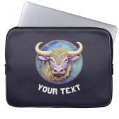 Personalisiert Taurus Zodiac Laptopschutzhülle (Vorderseite)