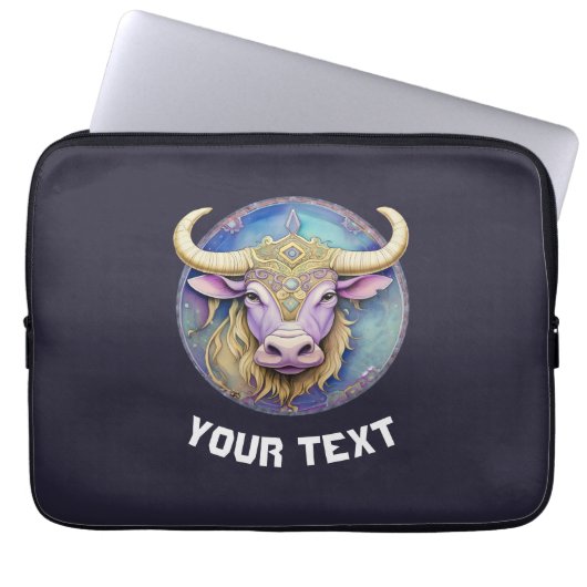 Personalisiert Taurus Zodiac Laptopschutzhülle (Vorderseite)