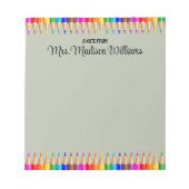 Personalisiert Teacher Abschluss Geschenk zurück a Notizblock (Vorderseite)