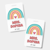 Personalisiert Teacher Abzeichen Reel Ausweis (Vorder- & Rückseite)