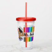 Personalisiert Teacher Acrylic Tumbler Acryltrinkbecher (Vorderseite)