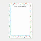 Personalisiert Teacher Alphabet Editor Post-it Klebezettel (Vorderseite)