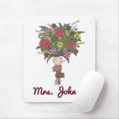 Personalisiert Teacher Blume Bouquet Mousepad (Mit Mouse)