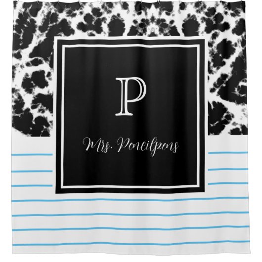 Personalisiert Teacher Classic-Notebook Duschvorhang (Vorderseite)