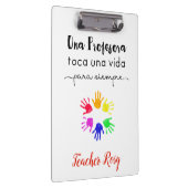 Personalisiert Teacher Clipboards (Spanisch) Klemmbrett (Rechts)