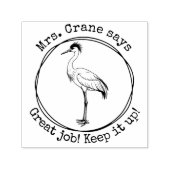 Personalisiert Teacher Crane Großes Arbeitszimmer Permastempel (Design)