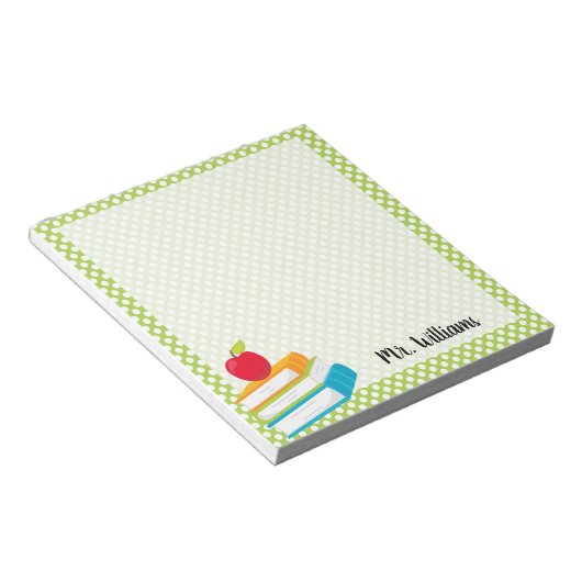 Personalisiert Teacher Editor Notizblock (angewinkelt)