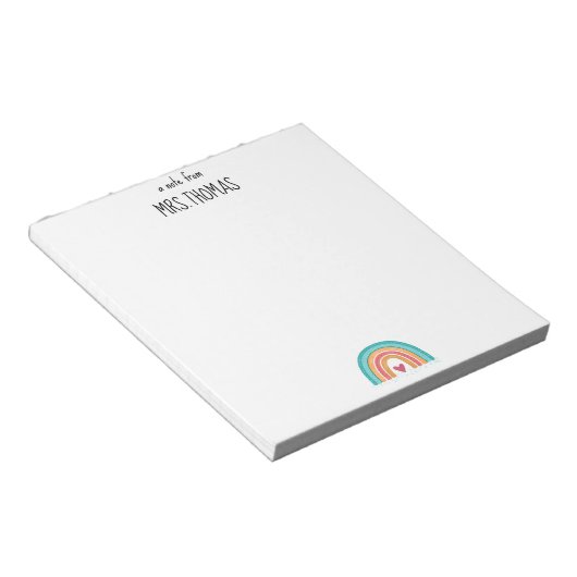 Personalisiert Teacher Editor Notizblock (angewinkelt)