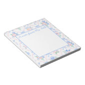 Personalisiert Teacher Floral Ribbon Bows Notizblock (angewinkelt)