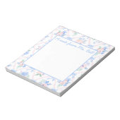 Personalisiert Teacher Floral Ribbon Bows Notizblock (Rotiert)