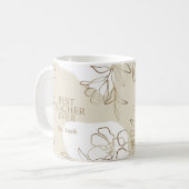 Personalisiert Teacher Floral Tasse (Vorderseite Links)