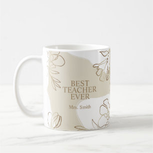 Personalisiert Teacher Floral Tasse