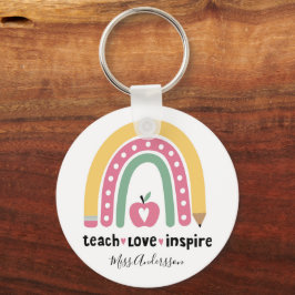 Personalisiert Teacher Geschenk Teach Liebe Inspir Schlüsselanhänger