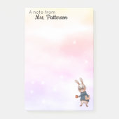 Personalisiert Teacher Gift Post It Notes Rabbit Post-it Klebezettel (Vorderseite)