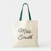 Personalisiert Teacher Gift Tote Bag Tragetasche (Rückseite)