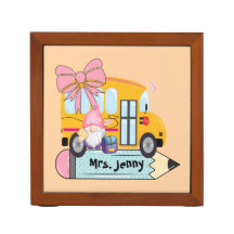 Personalisiert Teacher Gnome School Bus