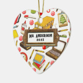Personalisiert Teacher Holiday Geschenk Keramik Ornament (Links)