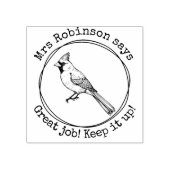 Personalisiert Teacher Kardinal Großer Arbeitsunte Gummistempel (Prägung)