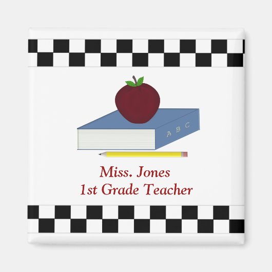 Personalisiert Teacher Magnet (Vorne)