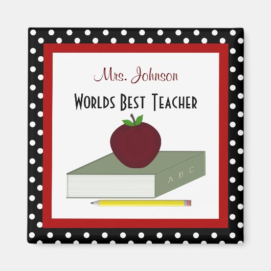 Personalisiert Teacher Magnet (Vorne)