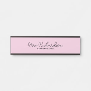 Personalisiert Teacher Name Grade Simple Modern Türschild