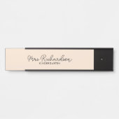 Personalisiert Teacher Name Grade Simple Modern Türschild (Vorderseite )