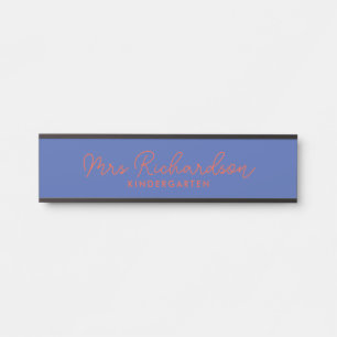 Personalisiert Teacher Name Grade Simple Modern Türschild