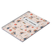 Personalisiert Teacher Name Rabbit Spiral Notebook Notizblock (Linke Seite)