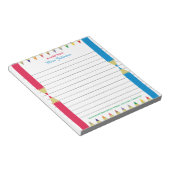 Personalisiert Teacher Notepad Farbige Stifte Notizblock (angewinkelt)
