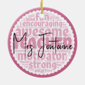 Personalisiert Teacher Ornament (Hinten)