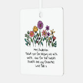 Personalisiert Teacher Ornament ・ Herzlichen Dank (Vorderseite links)