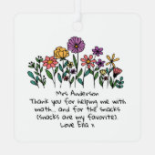 Personalisiert Teacher Ornament ・ Herzlichen Dank (Rückseite)