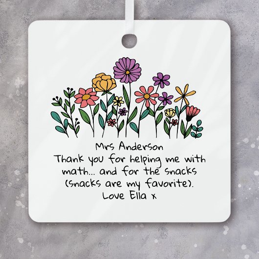 Personalisiert Teacher Ornament ・ Herzlichen Dank