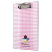 Personalisiert Teacher Pink Gingham Klemmbrett (Links)